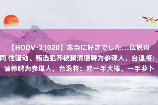 【HODV-21020】本当に好きでした…伝説の清純派AV女優 3人2時間 性骚动、贿选犯齐被赖清德聘为参谋人，台退将：赖一手大棒、一手萝卜