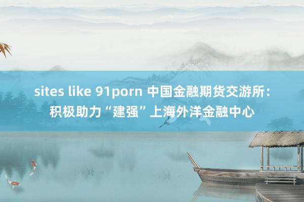 sites like 91porn 中国金融期货交游所：积极助力“建强”上海外洋金融中心